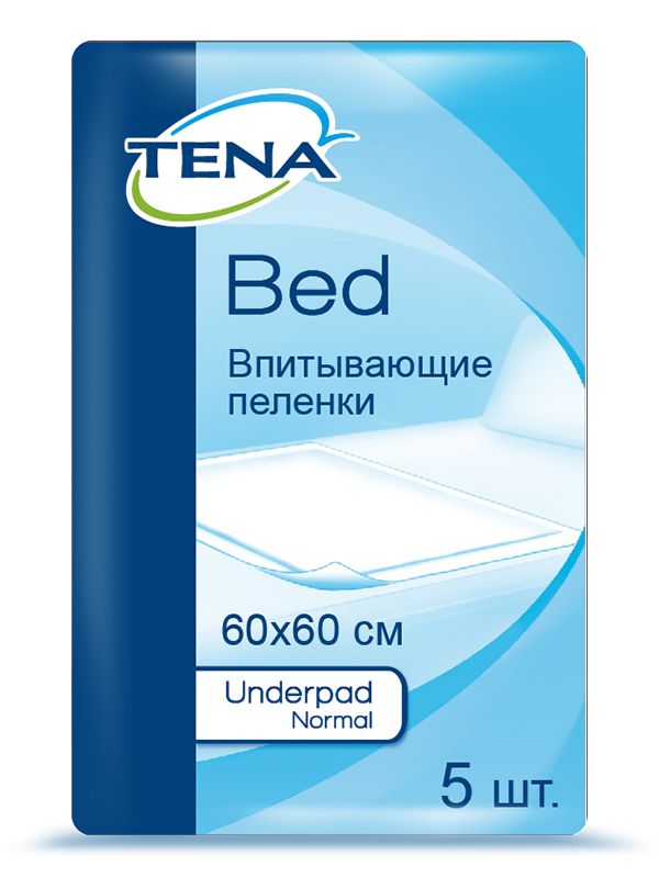 Пеленки впитывающие (простыни) TENA Bed Underpad, 60х60, Normal, 5 шт.