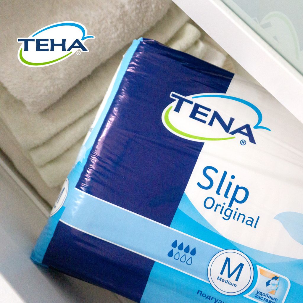 Подгузники для взрослых Tena Slip Original, Large L (3), 5 капель, 30 шт.