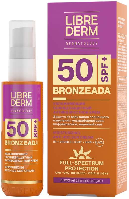 фото упаковки Librederm Bronzeada Anti-Age Крем солнцезащитный SPF50