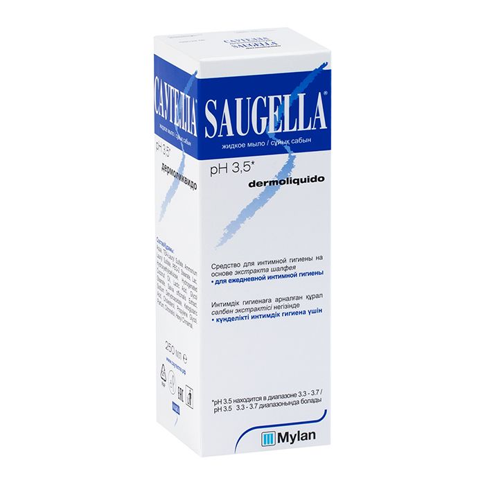 Saugella Dermoliquido Средство для интимной гигиены, мыло жидкое, с экстрактом шалфея, 250 мл, 1 шт.