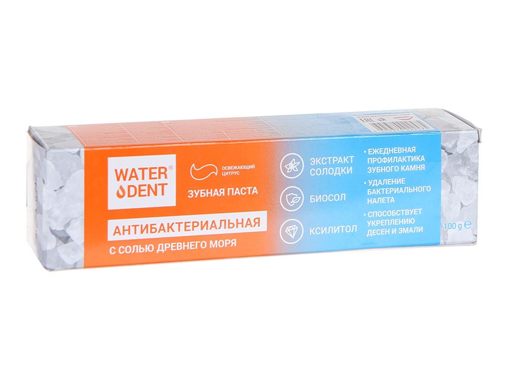 фото упаковки Waterdent Паста зубная антибактериальная