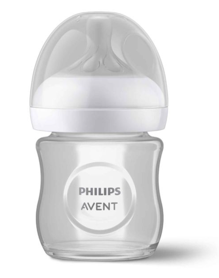 Philips Avent Anti-colic Бутылочка из стекла Natural Response, 0+, SCY930/01, бутылочка для кормления, медленный поток, 120 мл, 1 шт.