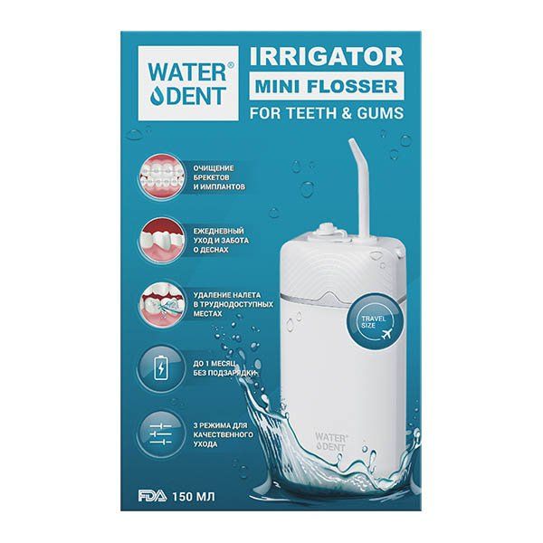 фото упаковки Waterdent Ирригатор портативный для полости рта Mini Flosser