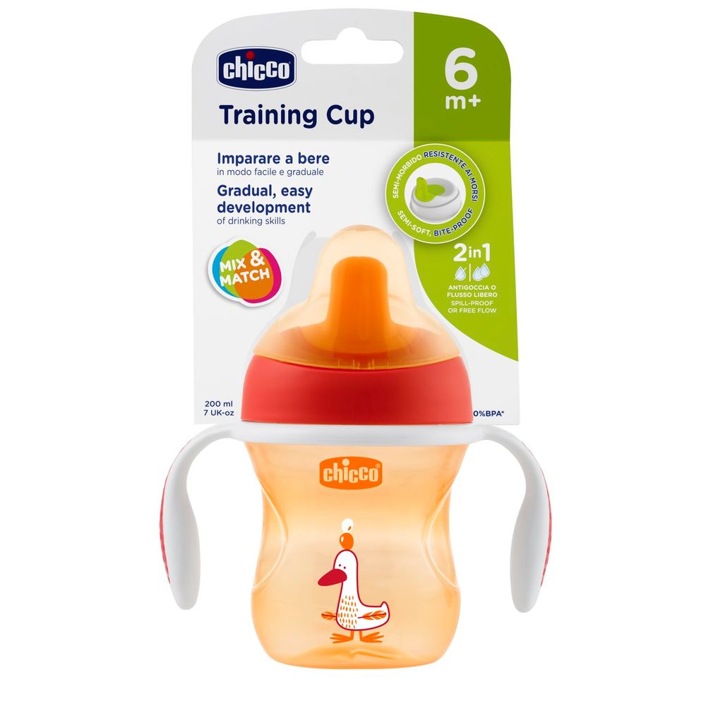 Chicco Training Cup Чашка-поильник 6+, красного цвета, 1 шт.