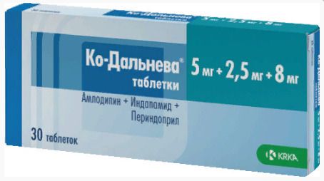 Ко-Дальнева, 5 мг+2.5 мг+8 мг, таблетки, 30 шт.