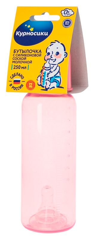 фото упаковки Курносики бутылочка цветная с силиконовой соской 0+