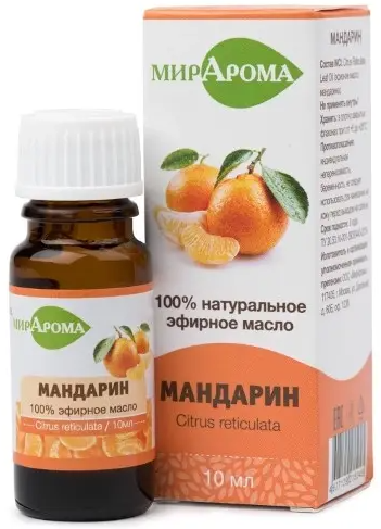 фото упаковки МирАрома эфирное масло Мандарин