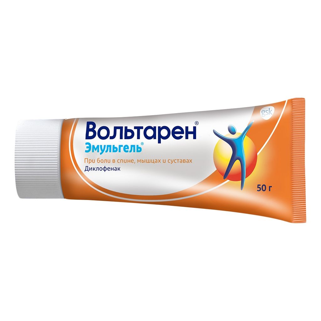 Вольтарен Эмульгель, 1%, гель для наружного применения, 50 г, 1 шт.