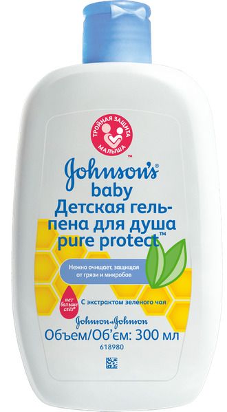фото упаковки Johnson's Baby Pure Protect гель-пена для душа