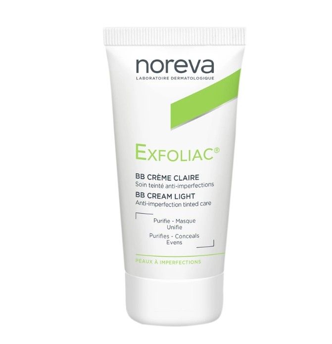 фото упаковки Noreva Exfoliac Тональный матирующий крем (светлый)
