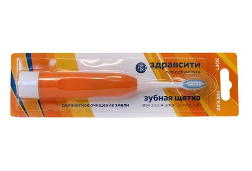 Здравсити Электрическая Звуковая Зубная щетка, арт Z 2022, мягкая, 1 шт.