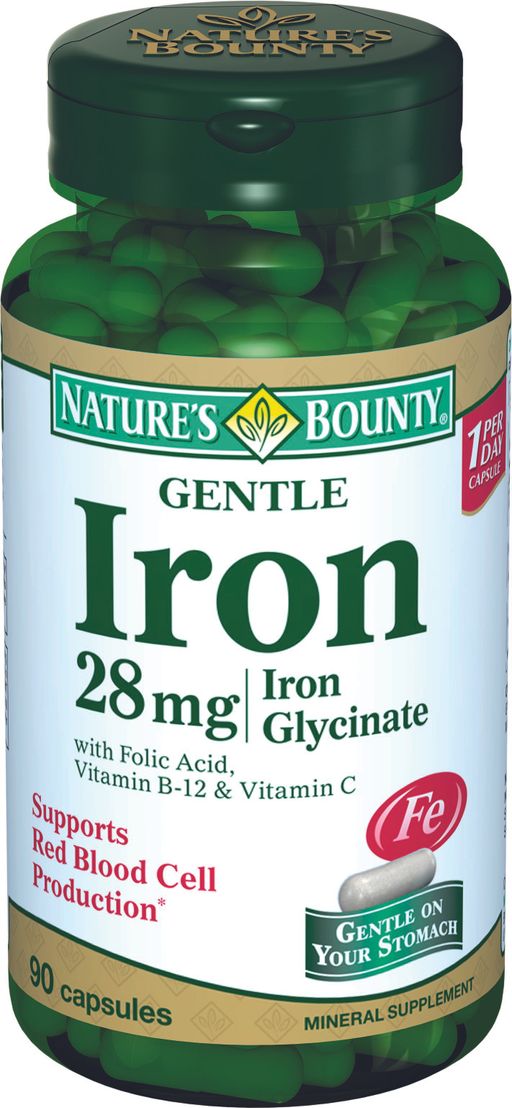 Natures Bounty Легкодоступное железо 28 мг, 28 мг, капсулы, 90 шт.