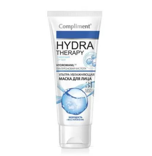 Compliment Hydra Therapy Ультра-увлажняющая маска для лица, маска для лица, 100 мл, 1 шт.