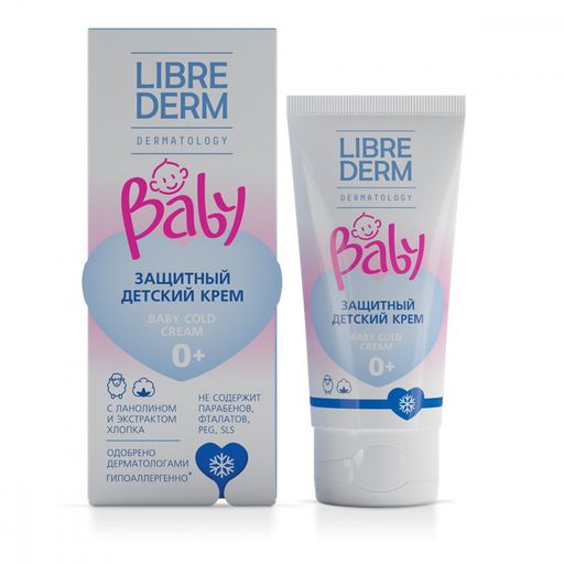 Librederm Baby детский защитный, крем для детей, с ланолином и экстрактом хлопка, 50 мл, 1 шт.
