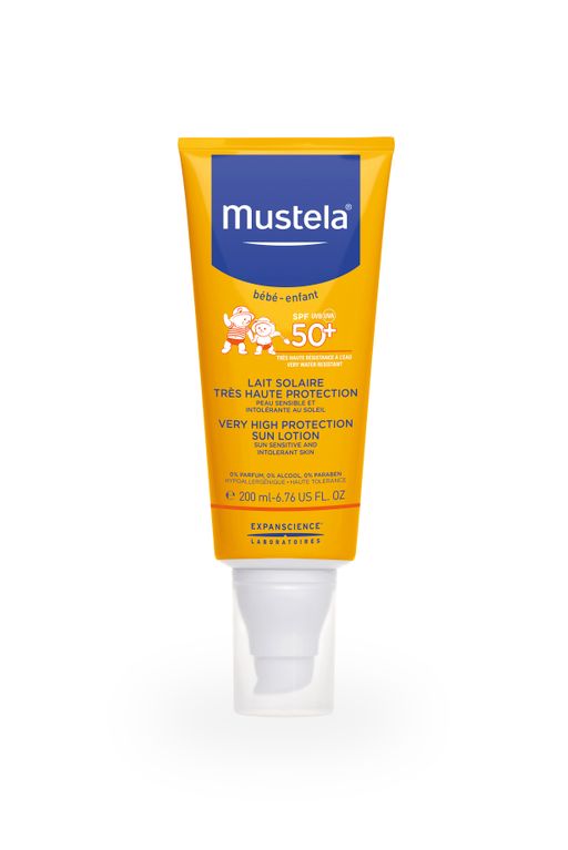 Mustela Sun Солнцезащитное молочко для детей SPF-50+, молочко, 200 мл, 1 шт.