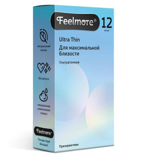 Feelmore Презервативы ультратонкие, презервативы, 12 шт.