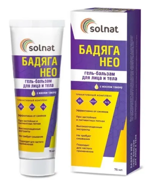 Solnat Гель-бальзам для лица и тела Бадяга НЕО, гель-бальзам, 75 мл, 1 шт.