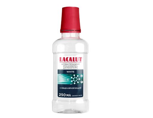 Lacalut White ополаскиватель для полости рта, раствор для полоскания полости рта, антибактериальный, 250 мл, 1 шт.