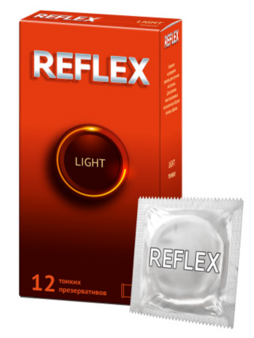 Reflex Light Презервативы в смазке, набор презервативов, 12 шт.