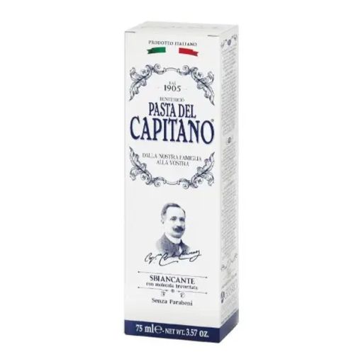 Pasta del Capitano Зубная паста отбеливающая, с запатентованной молекулой, 75 мл, 1 шт.